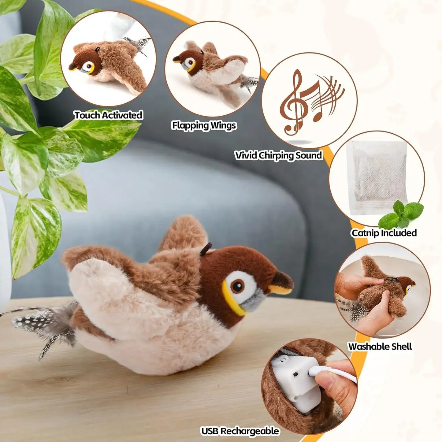 Pawchirp Birdie Cat Toy